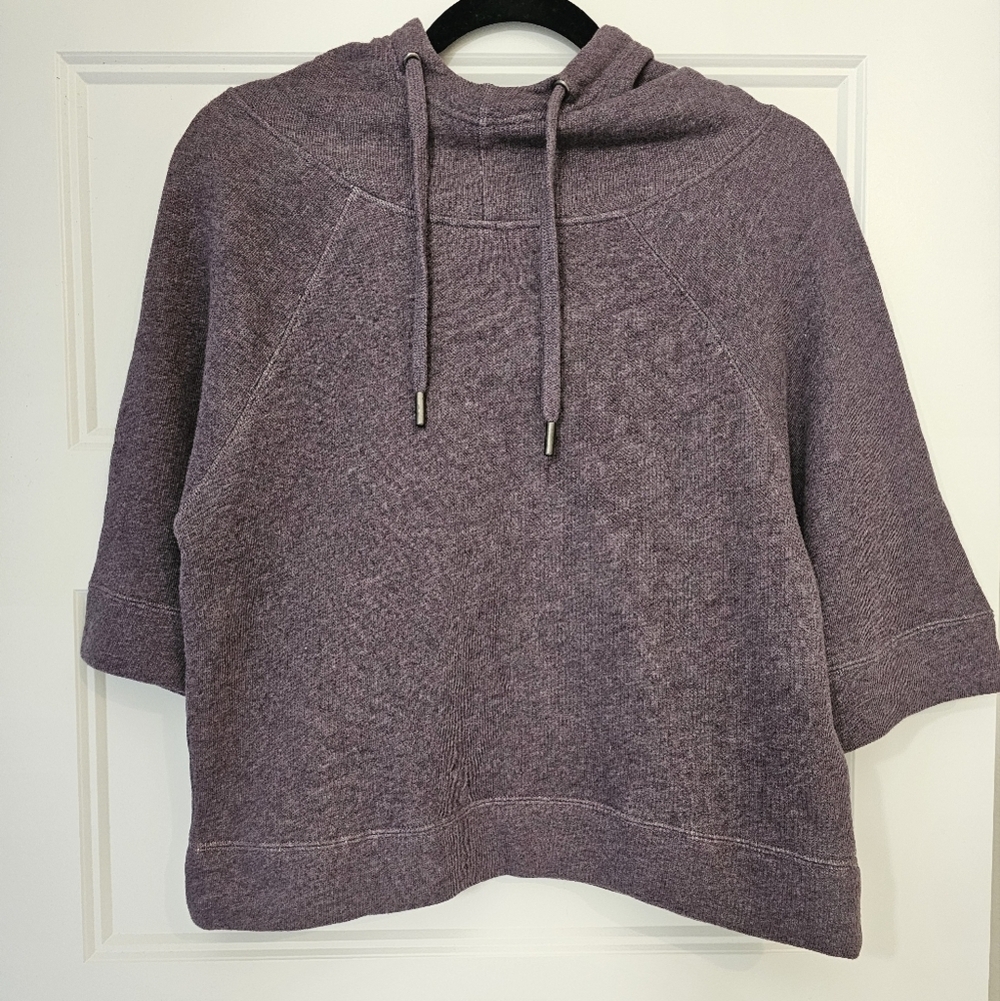 New Women's Pact Half Sleeve Purple Hoodie sz small - Picture 5 of 5
